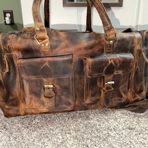 Large Vintage Leather Men's Bag